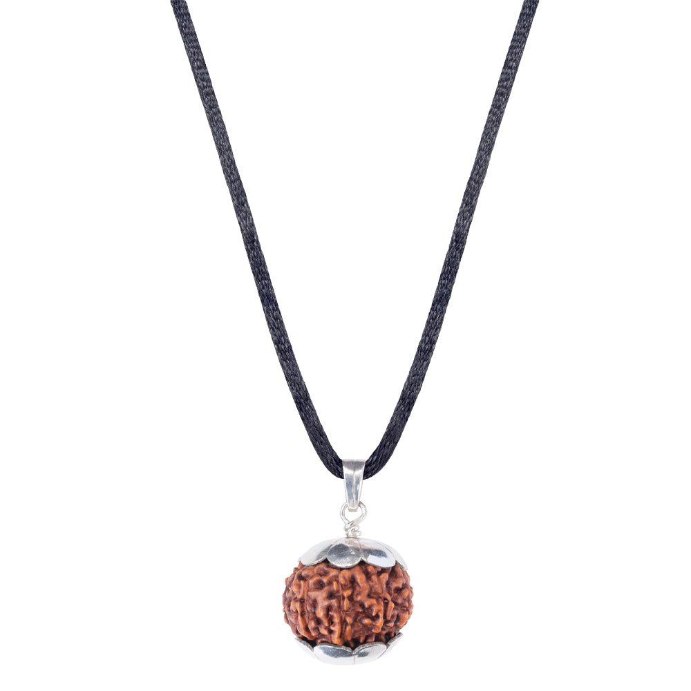 10_Mukhi_Rudraksha_Silver_Pendant
