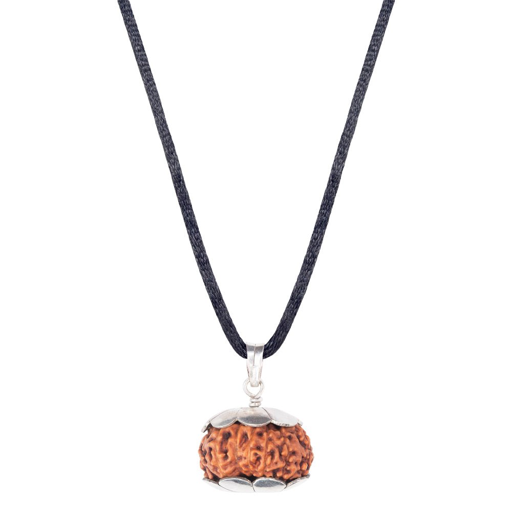14_Mukhi_Rudraksha_Silver_Pendant
