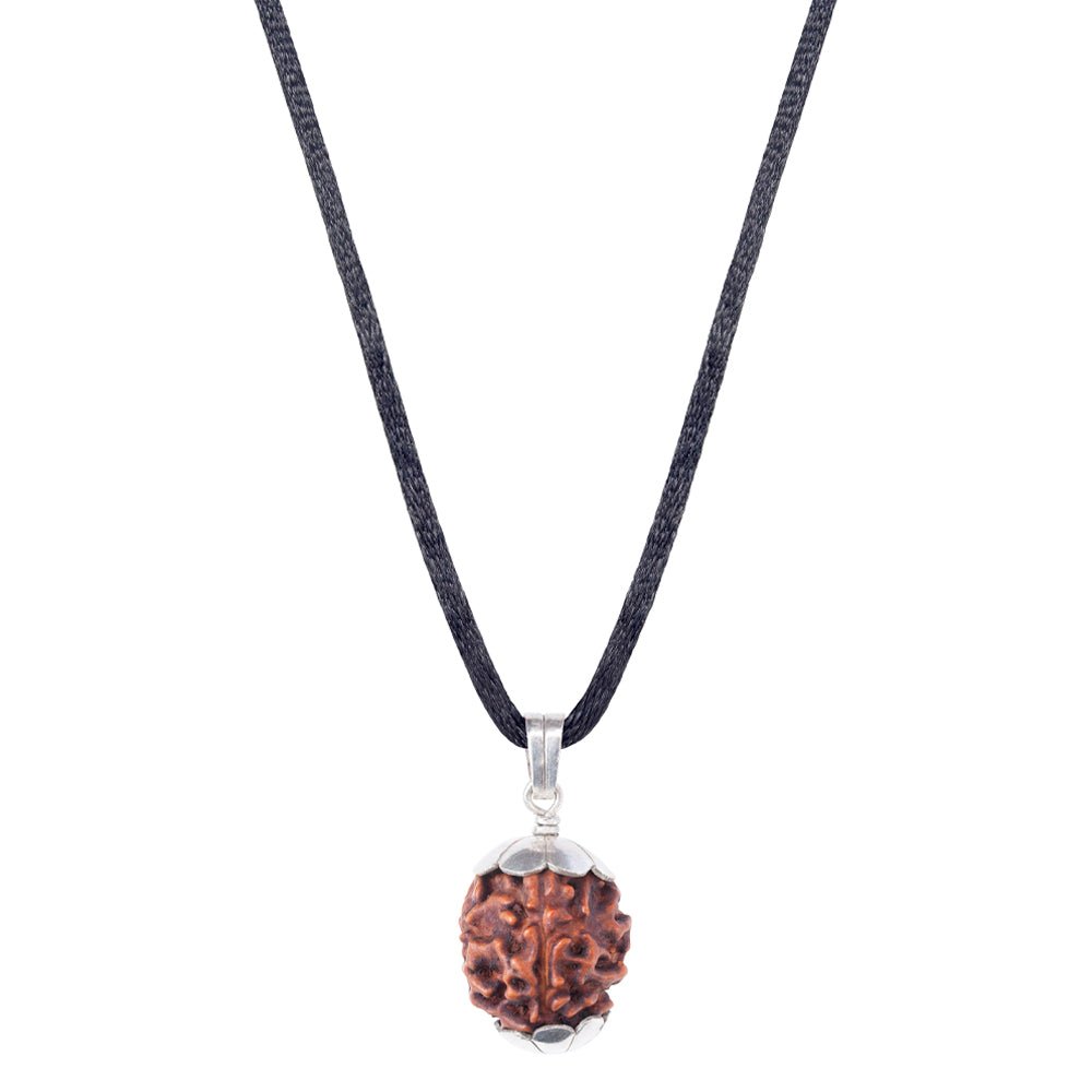 4_Mukhi_Rudraksha_Silver_Pendant